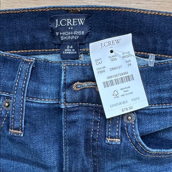 Women’s J. Crew Factory 9” High-Rise Signature Stretch Skinny Jeans - Size 24 - Picture 4 of 5